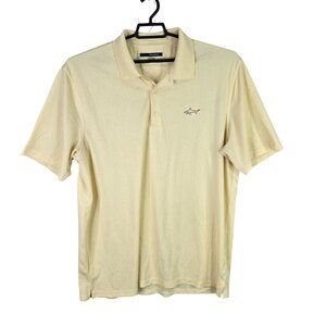 Mens Greg Norman Play Dry Yellow Polo Shirt Short Sleeve Polyester Size XXL